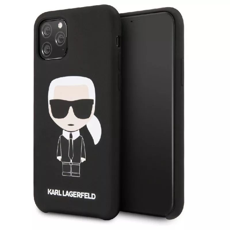 Karl Lagerfeld Apple iPhone 11 Pro Iconic silikónový kryt čierna