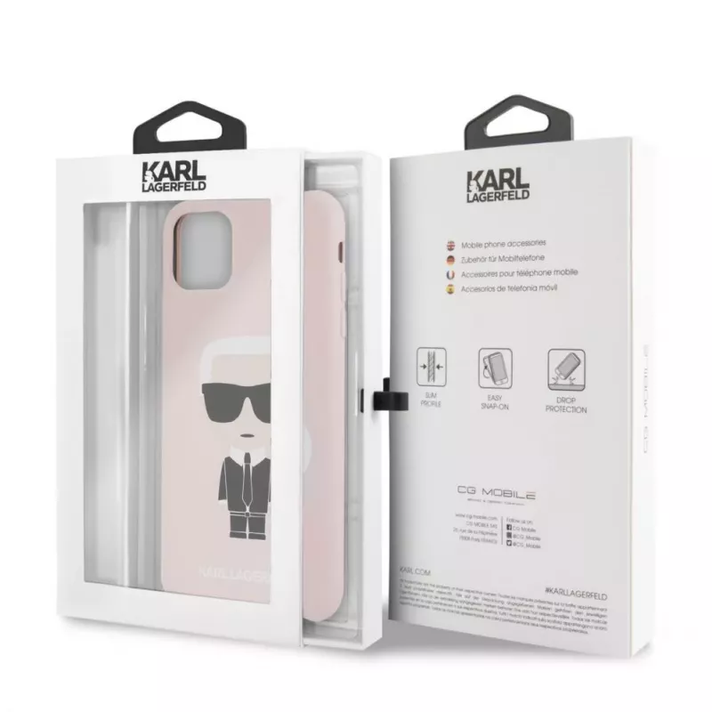 Karl Lagerfeld Apple iPhone 11 Pro Max silikónový Fullbody Ikonic ružová