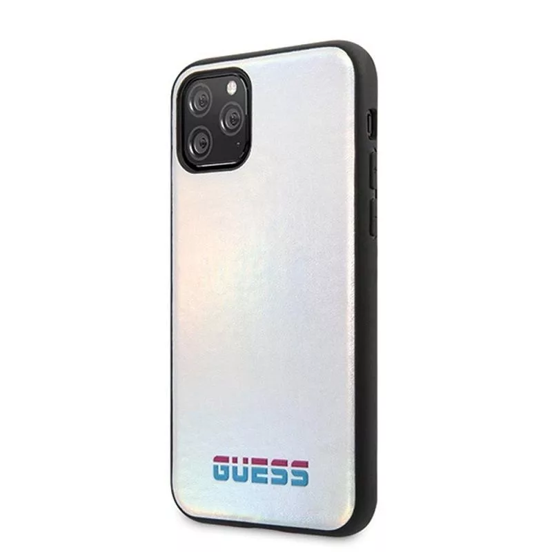 Guess Apple iPhone 11 Pro Iridescent kryt strieborná