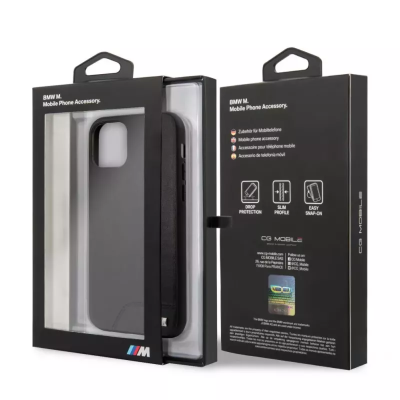 BMW Apple iPhone 11 Pro tvrdé puzdro hladká PU koža čierna