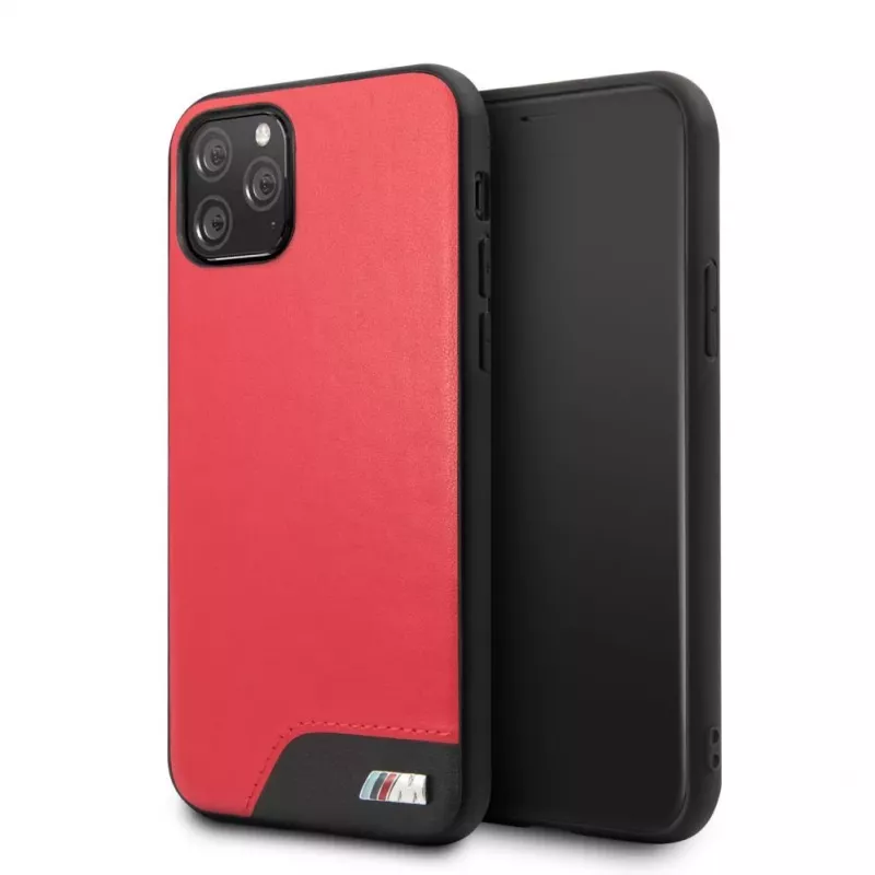 BMW Apple iPhone 11 Pro tvrdé puzdro hladká PU koža červená