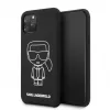 Karl Lagerfeld Apple iPhone 11 Pro Silikon Ikonik White Outline čierny zadný kryt