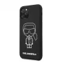 Karl Lagerfeld Apple iPhone 11 Pro Silikon Ikonik White Outline čierny zadný kryt