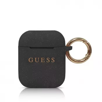 Guess silikónové puzdro pre AirPods 1/2 čierna