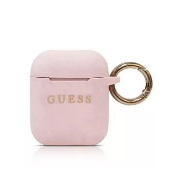 Guess silikónové puzdro pre Apple AirPods (1. a 2. generácia) - ružová