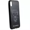 Karl Lagerfeld iPhone XR PC/TPU Glitter Ikonik White Outline čierna