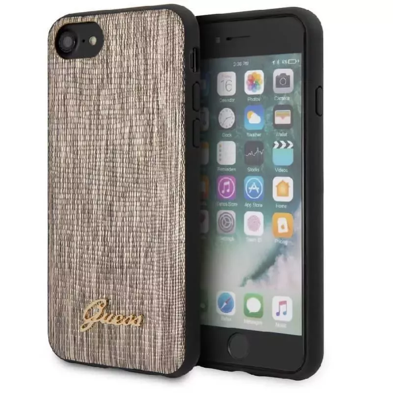 Guess Apple iPhone 7/8/SE2020 Lizard kryt zlatý