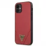 Guess GUHCP12SVSATMLRE Saffiano pevné puzdro pre Apple iPhone 12 Mini - červená