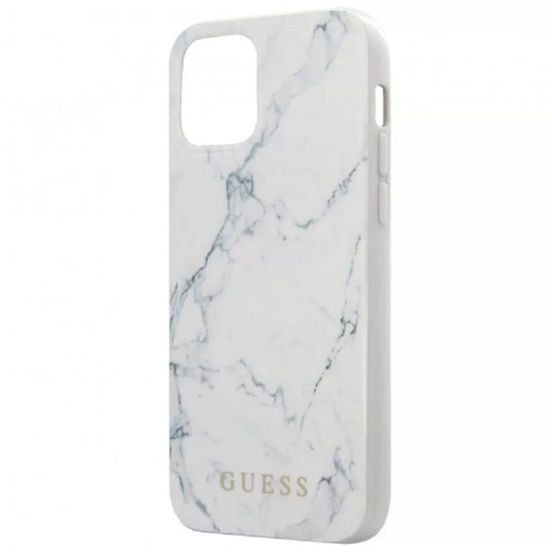 Guess Apple iPhone 12 mini 5,4 palca PC/TPU Marble kryt biela
