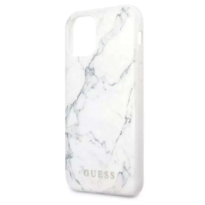 Guess Apple iPhone 12/12 Pro PC/TPU Marble kryt biela