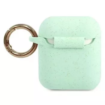 Guess AirPods Pro Glitter silikónové puzdro zelená