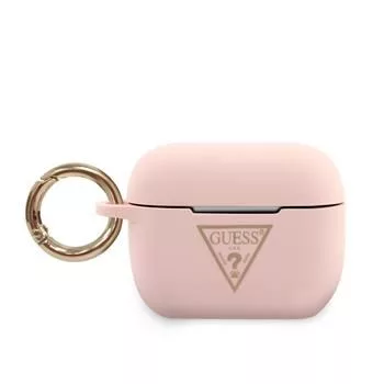 Guess AirPods Pro Triangle silikónové puzdro ružová