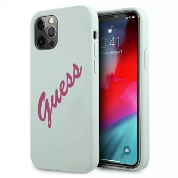 Guess Apple iPhone 12 Pro Max 6,7 palca Fuschia kryt modrá