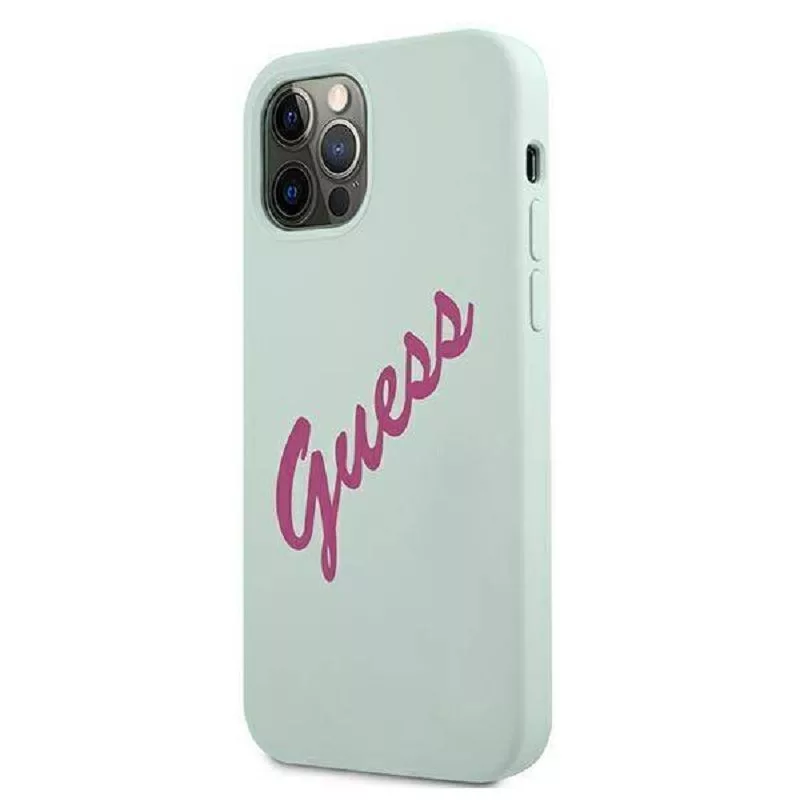 Guess Apple iPhone 12 Pro Max 6,7 palca Fuschia kryt modrá