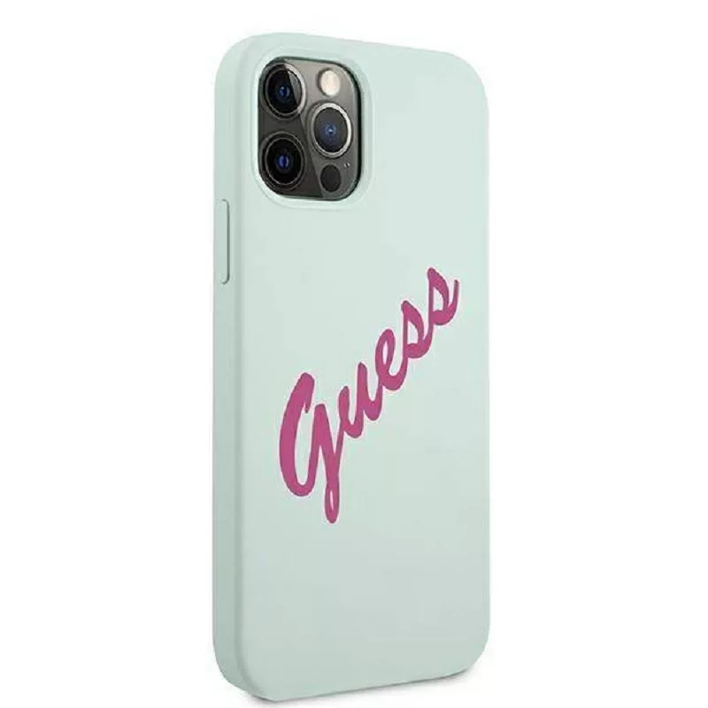 Guess Apple iPhone 12 Pro Max 6,7 palca Fuschia kryt modrá