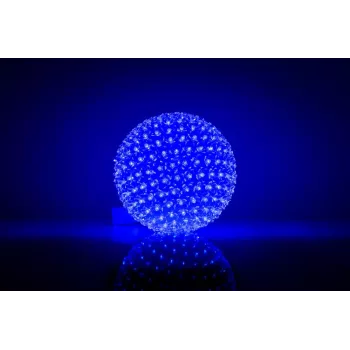 iLike dekoratívna LED guľa so svetlom s kvetmi 300 LED modrá 25 cm