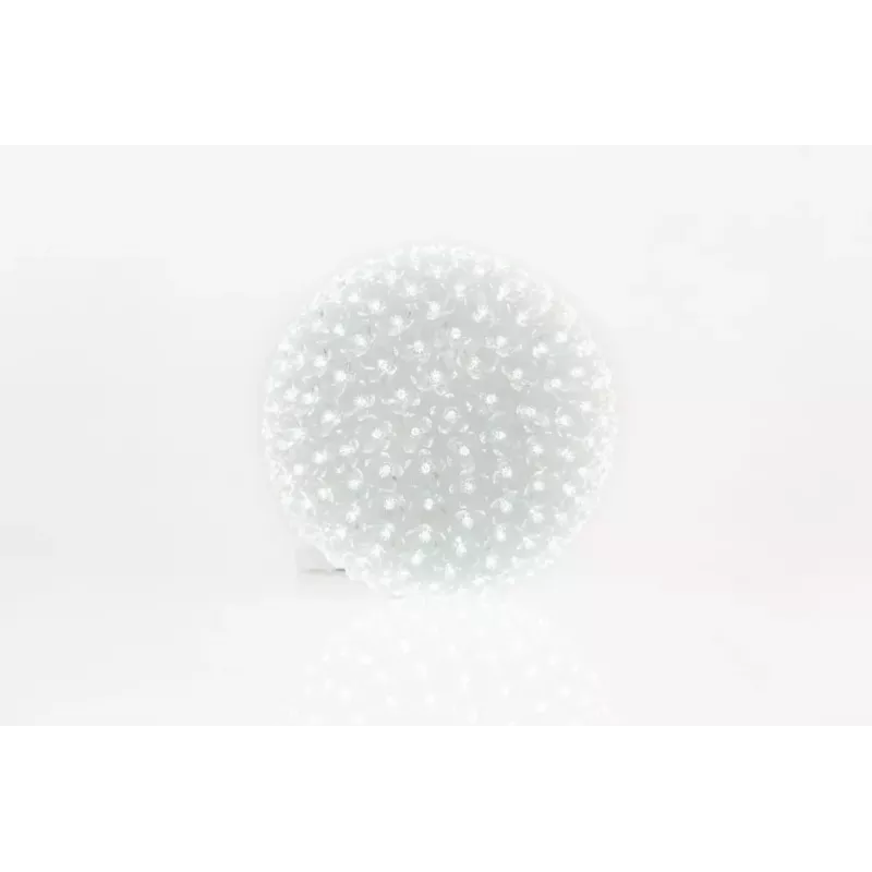 iLike Bumba ar puķēm 466 300LED D-25cm biela dekoratívna LED guľa so svetlom