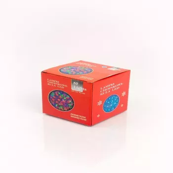 RS-208 LED kvetinová guľa 50 LED biela 11 cm