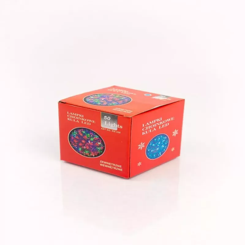 RS-208 LED kvetinová guľa 50 LED biela 11 cm