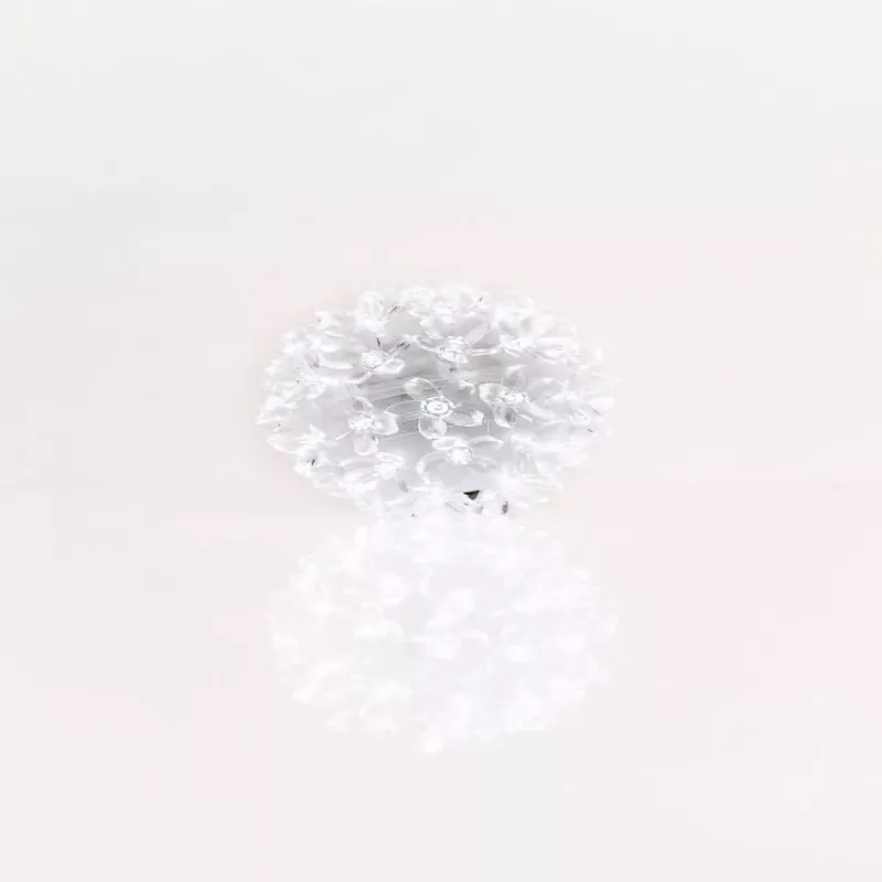 RS-208 LED kvetinová guľa 50 LED biela 11 cm