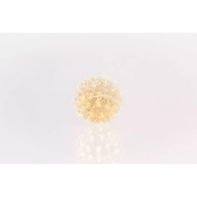 ILIKE Bumba ar puķēm RS-208 50LED D-11cm teplá biela dekoratívna LED guľa so svetlom