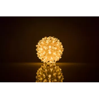 ILIKE Bumba ar puķēm RS-208 50LED D-11cm teplá biela dekoratívna LED guľa so svetlom