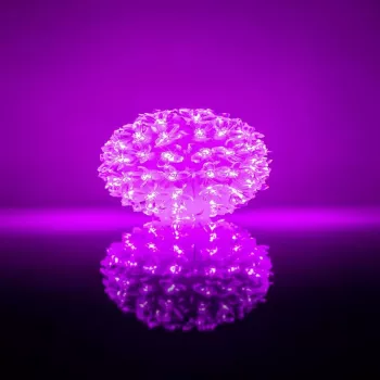 iLike Bumba ar puķēm RS-214 80LED D-13cm fialová dekoratívne LED svietidlo