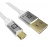 Evelatus univerzálny dátový kábel Micro USB EDC02 Dual Side Gold Plated Connectors biely