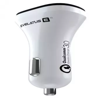 Evelatus rýchla nabíjačka do auta QCC02 biela