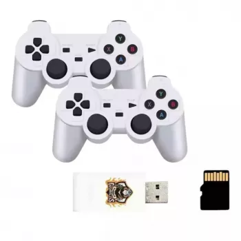 GameBox HY00 64bit Retro 20K Game 4K HDMI Stick konzola / Android Box s 2x bezdrôtovými ovládačmi biela