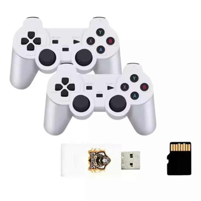 GameBox HY00 64bit Retro 20K Game 4K HDMI Stick konzola / Android Box s 2x bezdrôtovými ovládačmi biela
