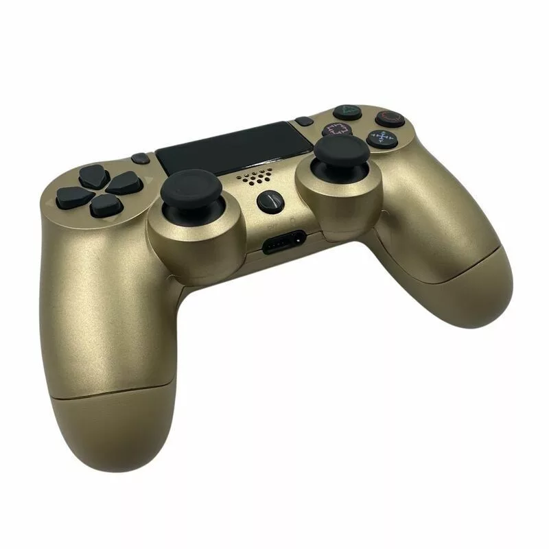 GameBox P4 bezdrôtový vibračný Bluetooth ovládač pre PlayStation 4 / PC / TV / TV Box zlatý