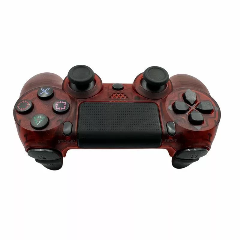 GameBox P4 bezdrôtový vibračný Bluetooth ovládač pre PlayStation 4 / PC / TV / TV Box transparentná