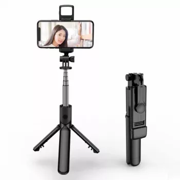 Elight S3L 3in1 LED svetlo selfie-stick a video-webcall statív až 68 cm so spúšťou čierna