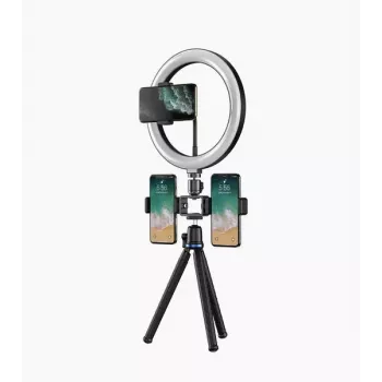 Elight O1 Flexi Tripod stojan 30cm + 10 palcov LED Ring s káblovým diaľkovým ovládačom a telefónom / 3/4 skrutkovým uchytením čierna