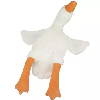 Kiddyz plyšová hus 50cm mäkký zvierací vankúš v plochej polohe roztomilá dekoratívna hračka