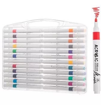 iLike sada fixiek 48 farieb dual-tip profesionálne kresliace fixky viacfarebné