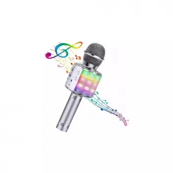 BEMI M85 karaoke mikrofón s reproduktorom pre deti a dospelých, hlasové efekty, nahrávanie, Micro SD, USB, Bluetooth