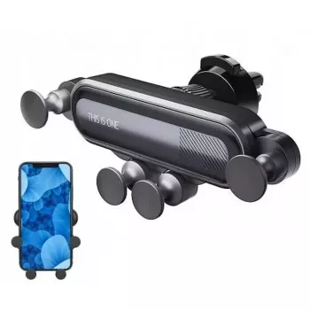 WoW O4 Octopus 4-Point Gravity Auto Fix Držiak smartfónu na mriežku auta (6.5 max) čierny