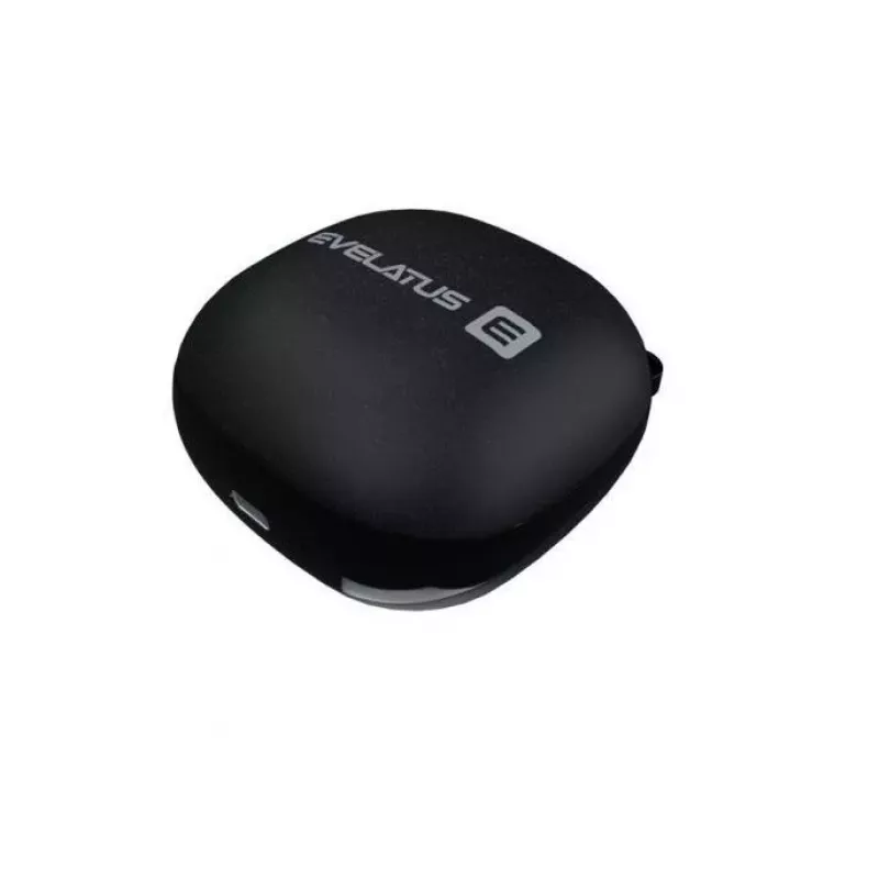 EVELATUS EBE01BK True Wireless Stereo In-Ear Bluetooth 5.0 slúchadlá s nabíjacím puzdrom, IPX4, čierne