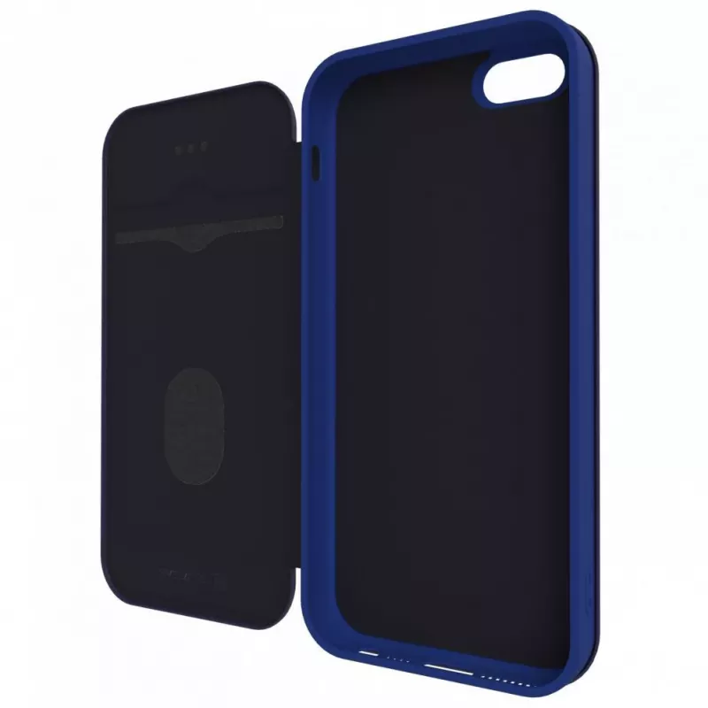 Evelatus Apple iPhone 5/5s/SE knižné puzdro tmavomodré