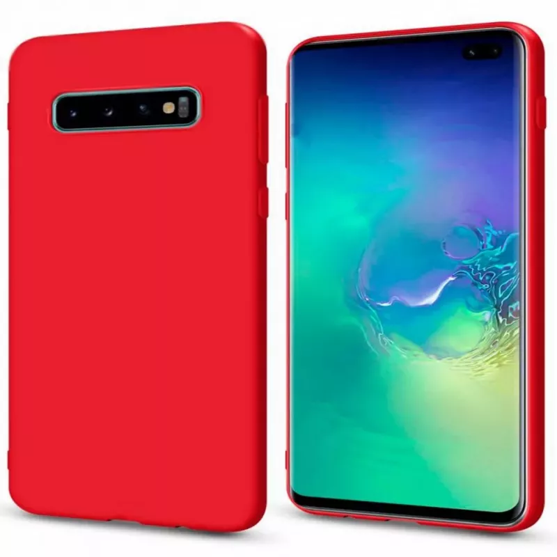 Evelatus Samsung Galaxy S10 Plus Premium Soft Touch Silicone Case červená