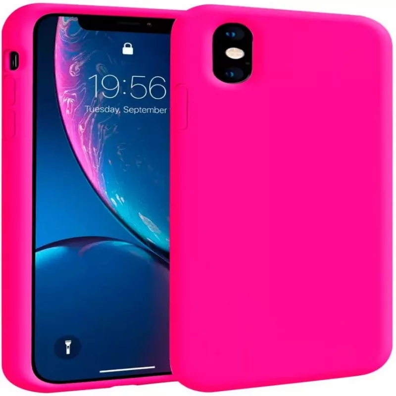 Evelatus Apple iPhone XR prémiové silikónové puzdro Soft Touch Hot Pink