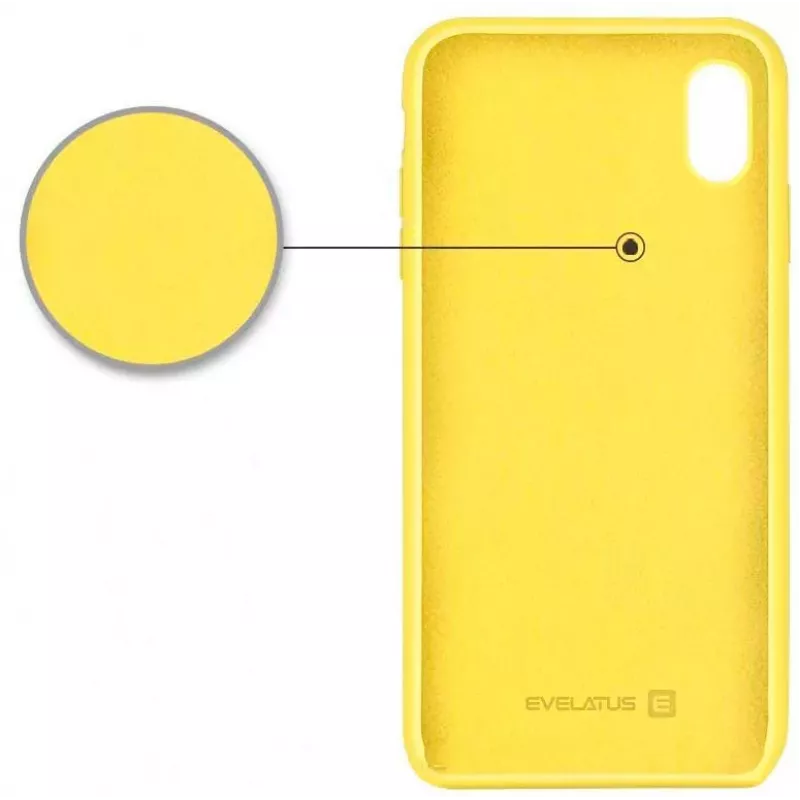 Evelatus Apple iPhone XR prémiové silikónové puzdro Soft Touch Light Yellow