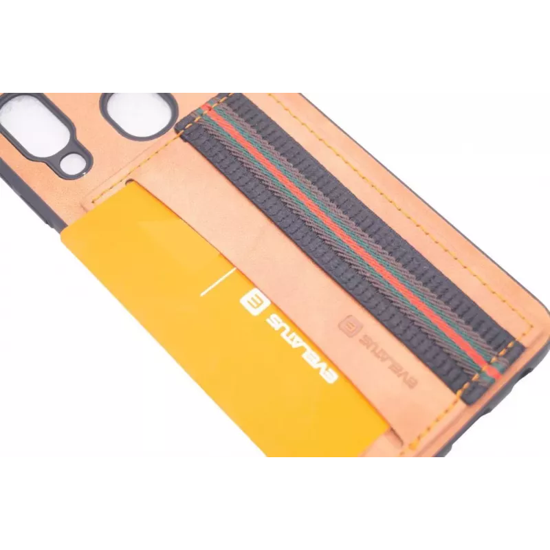 Evelatus Samsung Galaxy A40 Cubit plastové hnedé zadné puzdro