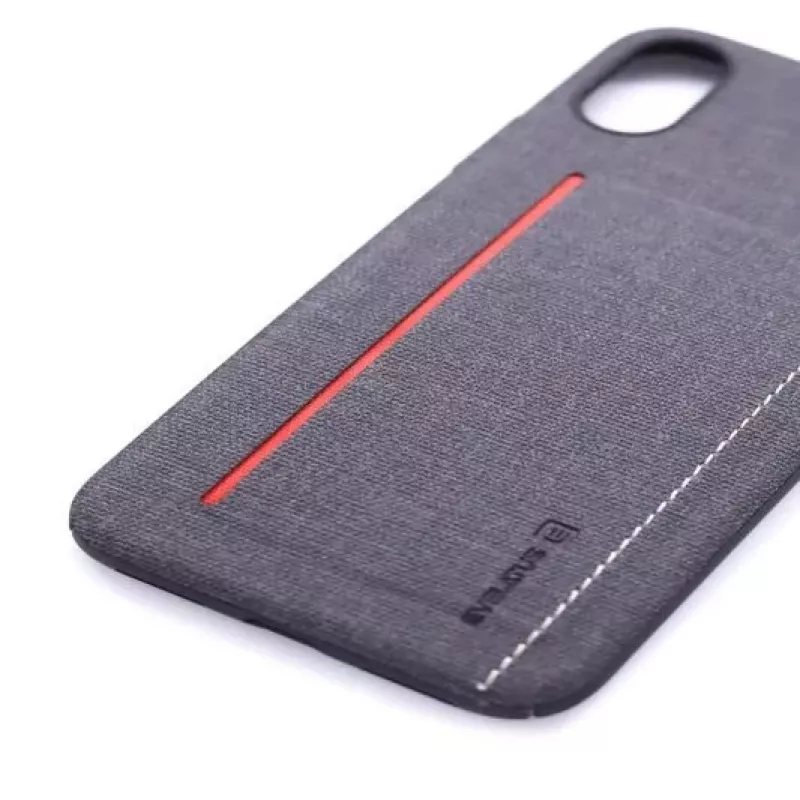 Evelatus zadné puzdro z tekutého silikónu pre Apple iPhone X / XS - čierne
