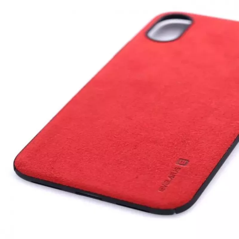 Evelatus Apple iPhone X Velvet červené zadné puzdro