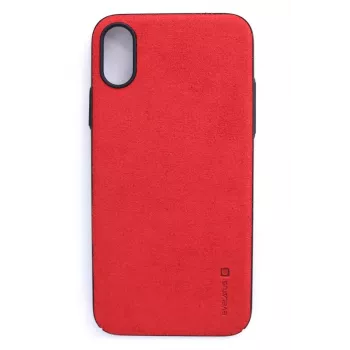 Evelatus Apple iPhone X Velvet červené zadné puzdro