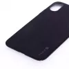 Evelatus Apple iPhone X Velvet čierne zadné puzdro z tekutého silikónu