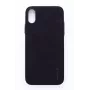 Evelatus Apple iPhone X Velvet čierne zadné puzdro z tekutého silikónu